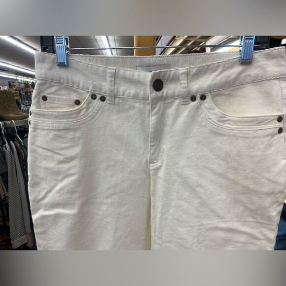 Christopher & Banks Ladies 4 White Corduroy Pants - Picture 2 of 5